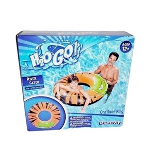 H2O GO River gator swim ring 47 in Floater ~Best way ~ Watertoys Floating - New